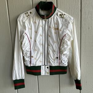 Coogi Nylon Bomber Jacket in White Girl’s Size L